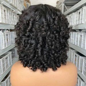 RAW VIETNAMESE SUPER DOUBLE DRAWN HUMAN HAIR WIG-HD CLOSURE, 12"
